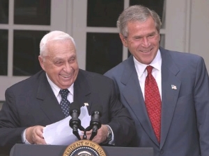 Ariel Sharon & George Bush